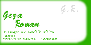 geza roman business card
